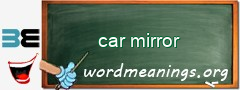 WordMeaning blackboard for car mirror